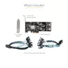 Tarjeta SATA PCIe de 8 puertos StarTech.com – Tarjeta de expansión PCI Express 6 Gbit/s SATA con 4 controladores host – Tarjeta controladora SATA PCIe – PCI-e x4 Gen 2 a SATA III – SATA HDD/SSD
