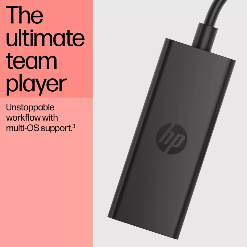 HP 8Y8Y1AA adaptador de USB-C a DisplayPort G2, 8K (7680 x 4320), negro