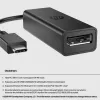 HP 8Y8Y1AA adaptador de USB-C a DisplayPort G2, 8K (7680 x 4320), negro