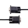 StarTech.com cable serie null modem RS232 de 3 m, cable serie crossover con apantallamiento Al-Mylar, cable de puerto serie COM DB9 hembra a macho, compatible con dispositivos DTE, negro, F/M