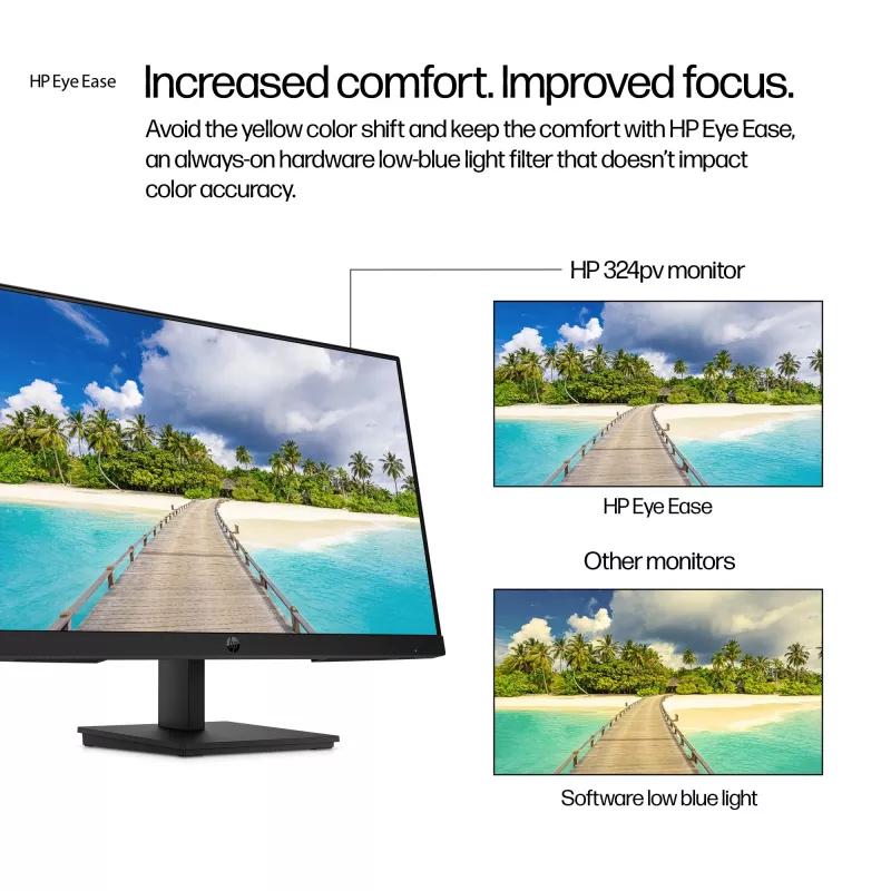 HP Series 3 Pro monitor FHD de 23,8 inch - 324pv, 60,5 cm (23,8 inch), 1920 x 1080 píxeles, Full HD, LCD, 5 ms, negro