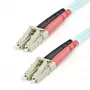 StarTech.com cable de fibra óptica multimodo OM3 LC/UPC a LC/UPC de 1 m (3ft), cable de fibra óptica zipcord full duplex 50/125µm, 100G, baja atenuación de inserción, cable de conexión de fibra óptica LSZH