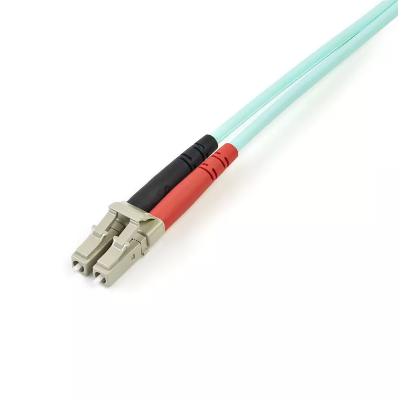 StarTech.com cable de fibra óptica multimodo OM3 LC/UPC a LC/UPC de 2 m (6ft), cable zipcord full duplex 50/125µm, 100G, baja atenuación de inserción, cable de conexión de fibra óptica LSZH