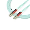 StarTech.com cable de fibra óptica multimodo OM3 LC/UPC a LC/UPC de 2 m (6ft), cable zipcord full duplex 50/125µm, 100G, baja atenuación de inserción, cable de conexión de fibra óptica LSZH