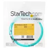 StarTech.com cable de fibra óptica multimodo OM3 LC/UPC a LC/UPC de 2 m (6ft), cable zipcord full duplex 50/125µm, 100G, baja atenuación de inserción, cable de conexión de fibra óptica LSZH