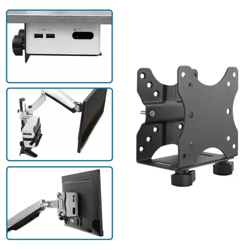 StarTech.com ACCSMNT soporte para thin client – soporte de montaje VESA, para Intel NUC / Mac Mini, ordenador de sobremesa pequeño, 5 kg, negro, plástico/acero