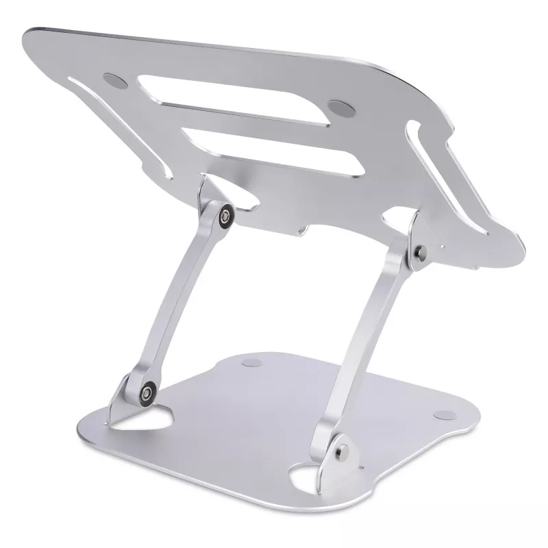 Soporte de portátil para escritorio StarTech.com, soporte ergonómico de altura ajustable, aluminio, portátil, soporta hasta 10 kg, soporte plegable para portátil para escritorio – elevación/soporte de portátil en ángulo