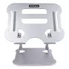 Soporte de portátil para escritorio StarTech.com, soporte ergonómico de altura ajustable, aluminio, portátil, soporta hasta 10 kg, soporte plegable para portátil para escritorio – elevación/soporte de portátil en ángulo
