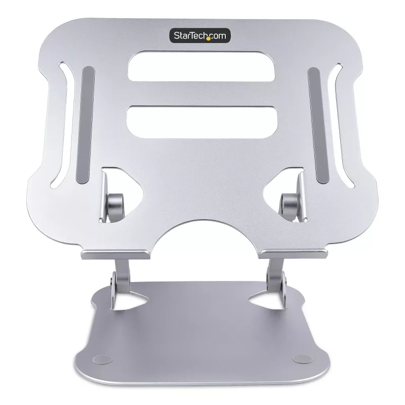 Soporte de portátil para escritorio StarTech.com, soporte ergonómico de altura ajustable, aluminio, portátil, soporta hasta 10 kg, soporte plegable para portátil para escritorio – elevación/soporte de portátil en ángulo