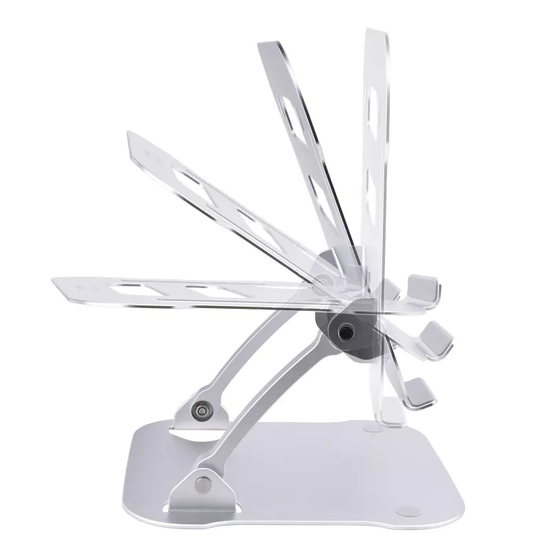 Soporte de portátil para escritorio StarTech.com, soporte ergonómico de altura ajustable, aluminio, portátil, soporta hasta 10 kg, soporte plegable para portátil para escritorio – elevación/soporte de portátil en ángulo