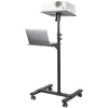 Soporte/carrito móvil para proyector y portátil StarTech.com – soporte robusto y portátil para proyector (2 bandejas, cada una soporta 10 kg) – carrito de altura ajustable para presentaciones con ruedas bloqueables