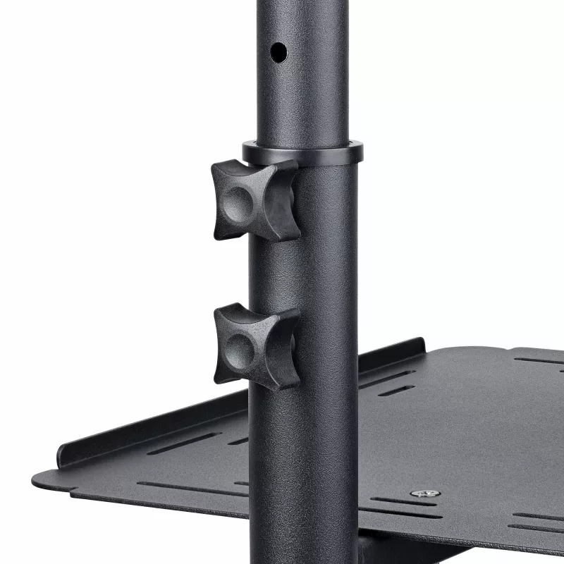 Soporte/carrito móvil para proyector y portátil StarTech.com – soporte robusto y portátil para proyector (2 bandejas, cada una soporta 10 kg) – carrito de altura ajustable para presentaciones con ruedas bloqueables