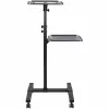 Soporte/carrito móvil para proyector y portátil StarTech.com – soporte robusto y portátil para proyector (2 bandejas, cada una soporta 10 kg) – carrito de altura ajustable para presentaciones con ruedas bloqueables