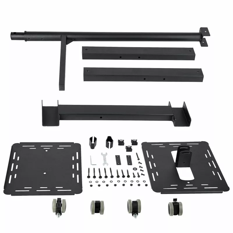 Soporte/carrito móvil para proyector y portátil StarTech.com – soporte robusto y portátil para proyector (2 bandejas, cada una soporta 10 kg) – carrito de altura ajustable para presentaciones con ruedas bloqueables
