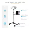 Soporte/carrito móvil para proyector y portátil StarTech.com – soporte robusto y portátil para proyector (2 bandejas, cada una soporta 10 kg) – carrito de altura ajustable para presentaciones con ruedas bloqueables