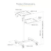 Soporte/carrito móvil para proyector y portátil StarTech.com – soporte robusto y portátil para proyector (2 bandejas, cada una soporta 10 kg) – carrito de altura ajustable para presentaciones con ruedas bloqueables
