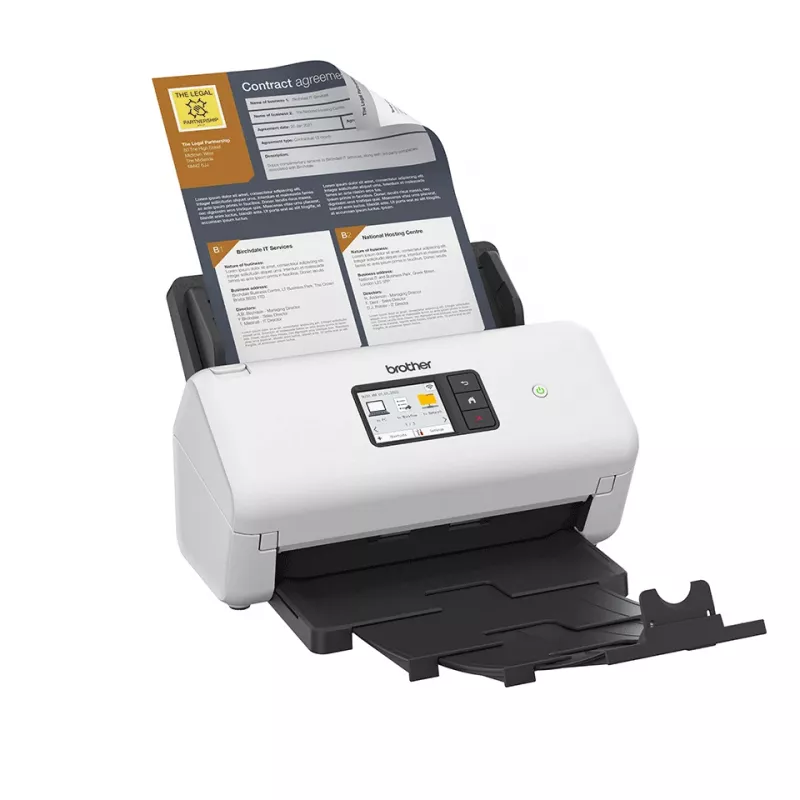 Escáner Brother ADS-4500W con ADF, 600 x 600 DPI, A4, negro, blanco