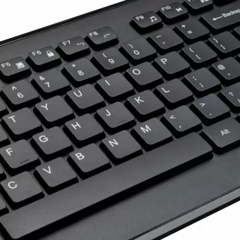 Teclado Targus AKM610NO con ratón incluido Universal RF Wireless QWERTY Nórdico Negro