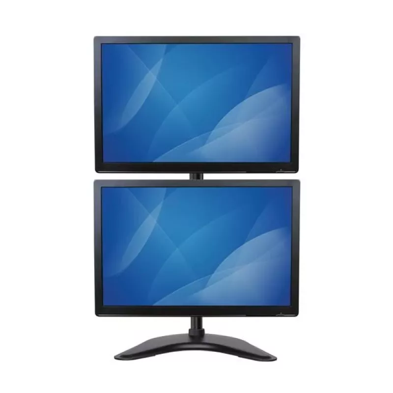 Soporte StarTech.com para doble monitor – Vertical, de pie, 10 kg, 33 cm (13 pulgadas), 68,6 cm (27 pulgadas), 100 x 100 mm, Negro
