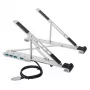 Targus AWU100205GL soporte para portátil con hub USB de 4 puertos, 25,4–39,6 cm (10–15,6 pulgadas), plateado
