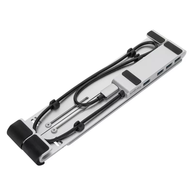 Targus AWU100205GL soporte para portátil con hub USB de 4 puertos, 25,4–39,6 cm (10–15,6 pulgadas), plateado