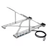 Targus AWU100205GL soporte para portátil con hub USB de 4 puertos, 25,4–39,6 cm (10–15,6 pulgadas), plateado