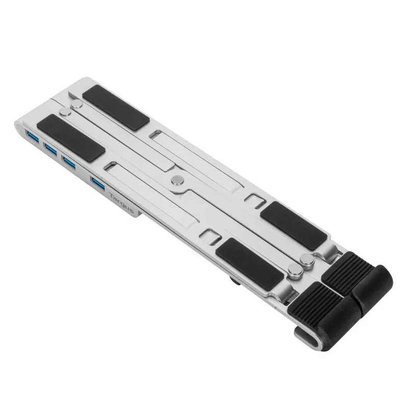 Targus AWU100205GL soporte para portátil con hub USB de 4 puertos, 25,4–39,6 cm (10–15,6 pulgadas), plateado