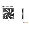 be quiet! Pure Wings 3 Ventilador para caja de PC de 140mm 14 cm Negro 1 unidad