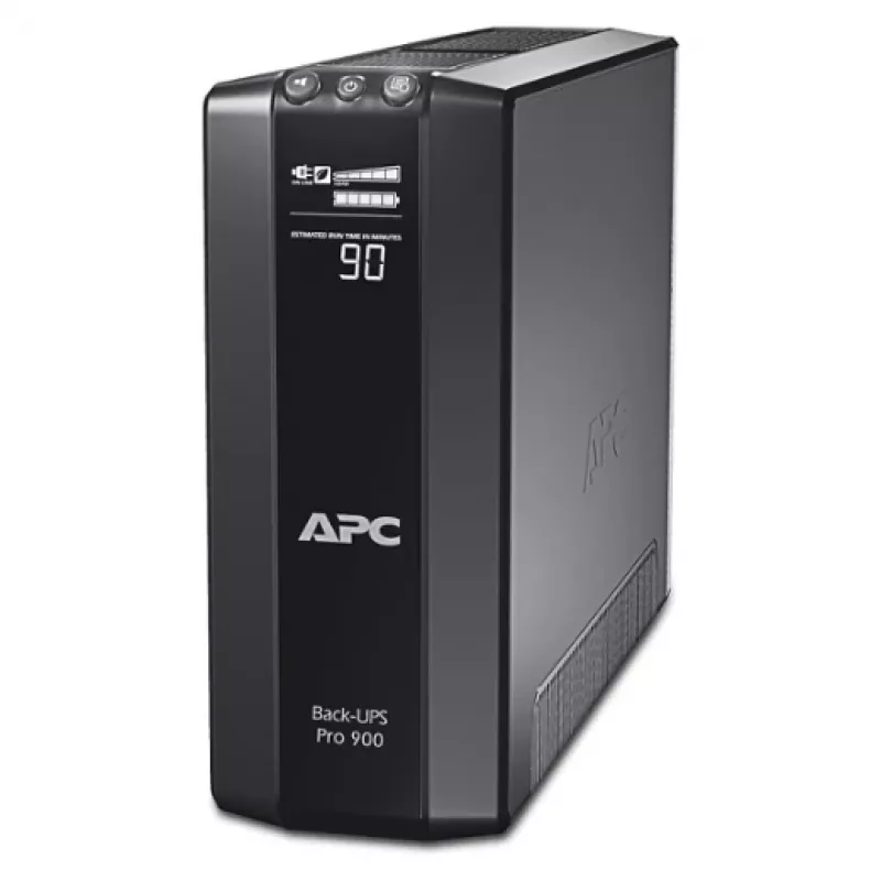 APC BR900G-FR Power-Saving Back-UPS Pro 900 SAI line-interactive, 900 VA (0,9 kVA), 540 W, 230 V, 6 tomas tipo E, USB, 45 dB, negro