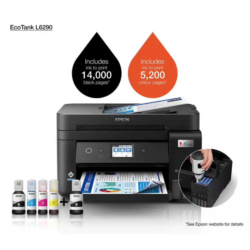 Epson EcoTank L6290 Impresora de inyección de tinta A4 4800 x 1200 DPI 33 ppm Wi-Fi