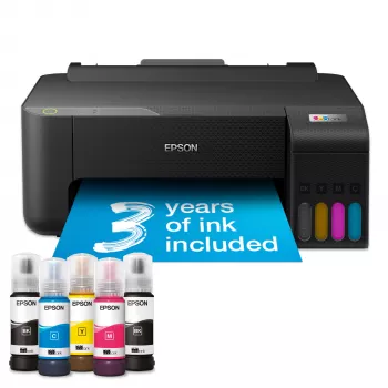Impresora de inyección de tinta Epson EcoTank L1230 Color, 4 cartuchos, A4, 5760x1440 DPI, Negro