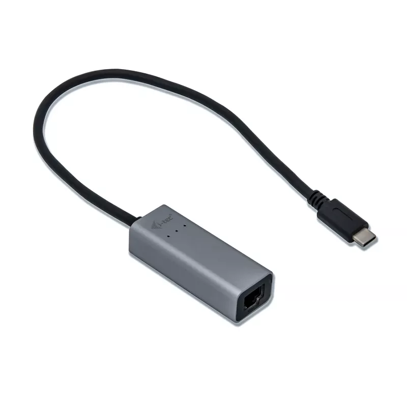 i-tec Adaptador metálico USB-C Gigabit Ethernet, con cable, USB Type-C, Ethernet, 1000 Mbit/s, Gris
