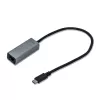 i-tec Adaptador metálico USB-C Gigabit Ethernet, con cable, USB Type-C, Ethernet, 1000 Mbit/s, Gris