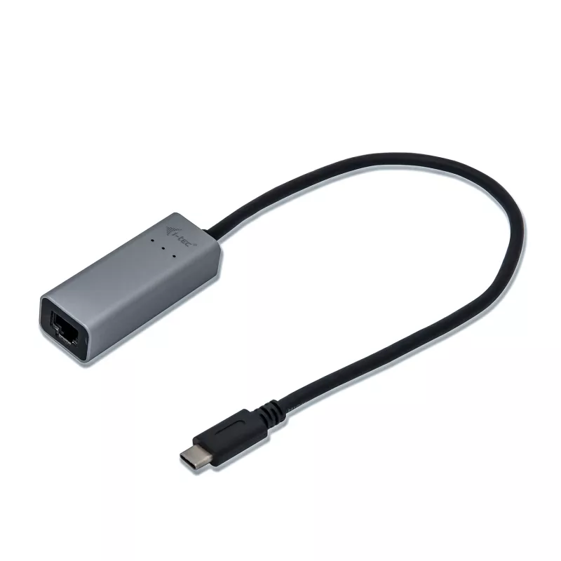 i-tec Adaptador metálico USB-C Gigabit Ethernet, con cable, USB Type-C, Ethernet, 1000 Mbit/s, Gris