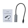 i-tec Adaptador metálico USB-C Gigabit Ethernet, con cable, USB Type-C, Ethernet, 1000 Mbit/s, Gris