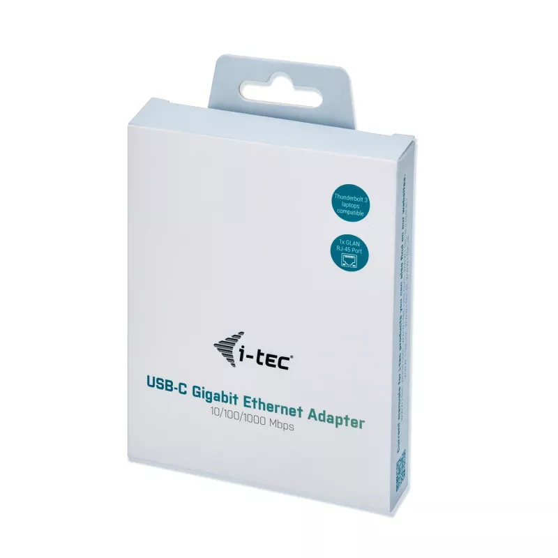 i-tec Adaptador metálico USB-C Gigabit Ethernet, con cable, USB Type-C, Ethernet, 1000 Mbit/s, Gris