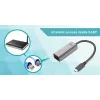 i-tec Adaptador metálico USB-C Gigabit Ethernet, con cable, USB Type-C, Ethernet, 1000 Mbit/s, Gris