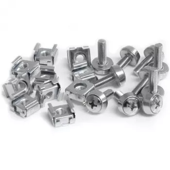 StarTech.com 50 uds. tornillos de montaje M5 y tuercas de jaula para rack de servidores