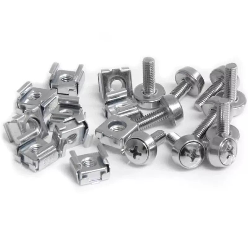 StarTech.com 50 uds. tornillos de montaje M5 y tuercas de jaula para rack de servidores