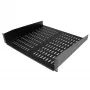 StarTech.com bandeja extraíble 2U para rack de servidores – bandeja cantilever universal ventilada para rack y armario de red de 19 pulgadas – acero de alta resistencia – capacidad de carga 23 kg – bandeja de 16 pulgadas de profundidad, negro