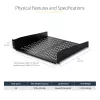 StarTech.com bandeja extraíble 2U para rack de servidores – bandeja cantilever universal ventilada para rack y armario de red de 19 pulgadas – acero de alta resistencia – capacidad de carga 23 kg – bandeja de 16 pulgadas de profundidad, negro