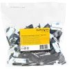 StarTech.com 100 clips autoadhesivos para gestión de cables negro – organizador de cables de red/Ethernet/escritorio de oficina/ordenador – soporte adhesivo para cables – soporte autoadhesivo de nailon UL/94V-2 ignífugo