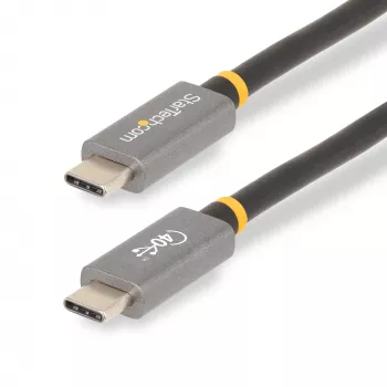 Cable USB4 StarTech.com de 1 m, cable USB-C certificado USB-IF, 40 Gbit/s, cable de transferencia de datos USB Type-C, 100 W Power Delivery, 8K 60 Hz, compatible con Thunderbolt 4/3/USB 3.2