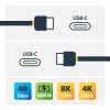 Cable USB4 StarTech.com de 1 m, cable USB-C certificado USB-IF, 40 Gbit/s, cable de transferencia de datos USB Type-C, 100 W Power Delivery, 8K 60 Hz, compatible con Thunderbolt 4/3/USB 3.2