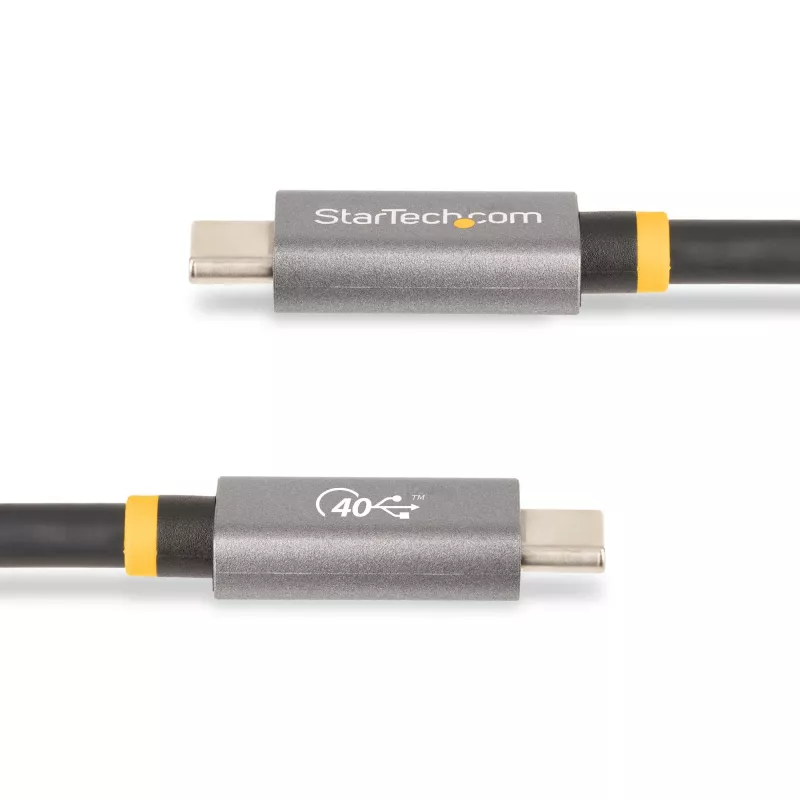 Cable USB4 StarTech.com de 1 m, cable USB-C certificado USB-IF, 40 Gbit/s, cable de transferencia de datos USB Type-C, 100 W Power Delivery, 8K 60 Hz, compatible con Thunderbolt 4/3/USB 3.2
