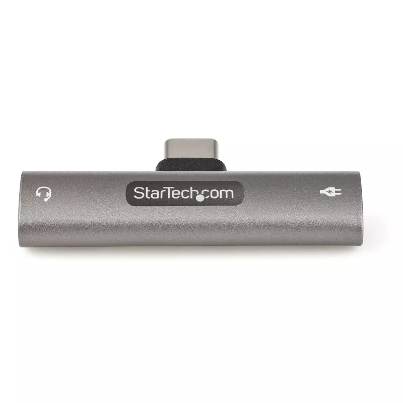 StarTech.com CDP235APDM adaptador de audio y carga USB-C con conector de auriculares/headset TRRS de 3,5 mm y Power Delivery USB-C passthrough de 60 W, para teléfono/tableta/portátil