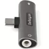 StarTech.com CDP235APDM adaptador de audio y carga USB-C con conector de auriculares/headset TRRS de 3,5 mm y Power Delivery USB-C passthrough de 60 W, para teléfono/tableta/portátil