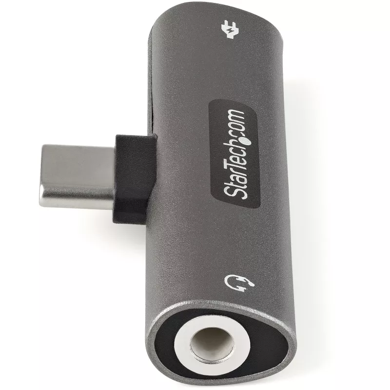 StarTech.com CDP235APDM adaptador de audio y carga USB-C con conector de auriculares/headset TRRS de 3,5 mm y Power Delivery USB-C passthrough de 60 W, para teléfono/tableta/portátil