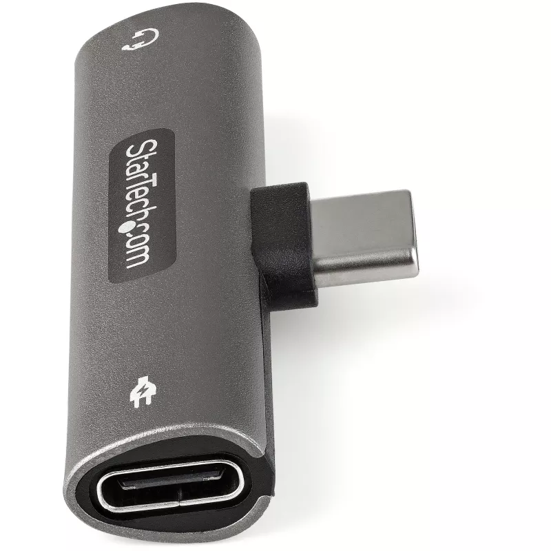 StarTech.com CDP235APDM adaptador de audio y carga USB-C con conector de auriculares/headset TRRS de 3,5 mm y Power Delivery USB-C passthrough de 60 W, para teléfono/tableta/portátil