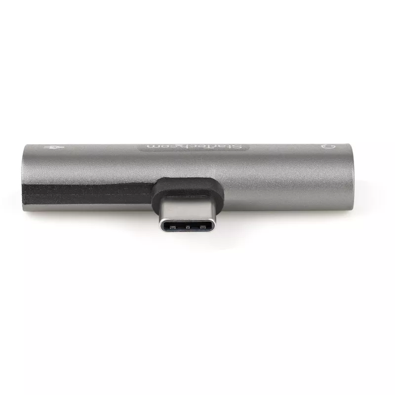 StarTech.com CDP235APDM adaptador de audio y carga USB-C con conector de auriculares/headset TRRS de 3,5 mm y Power Delivery USB-C passthrough de 60 W, para teléfono/tableta/portátil